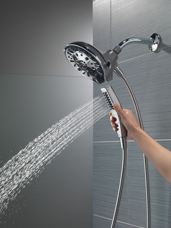 Shower Heads Two In One 5 Settings Soft Rubber Touch Multi Purpose Separated 